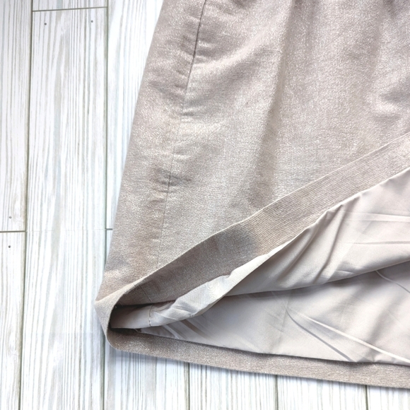 J. Crew Sparkle Linen and Cotton Blend Ruched Waist Mini Skirt in Coconut Sz 2 - Picture 10 of 11